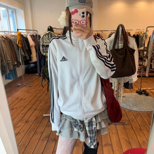 아디다스 화이트 블랙 져지