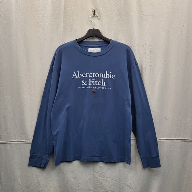 아베크롬비 블루 긴팔 티셔츠