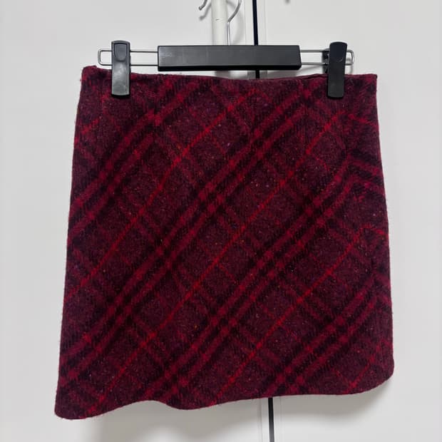 Burberry 버버리 레드 체크 스커트 s