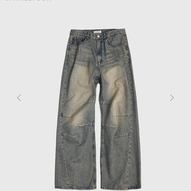 999휴머니티  플리츠데님팬츠 빈티지블루m사이즈