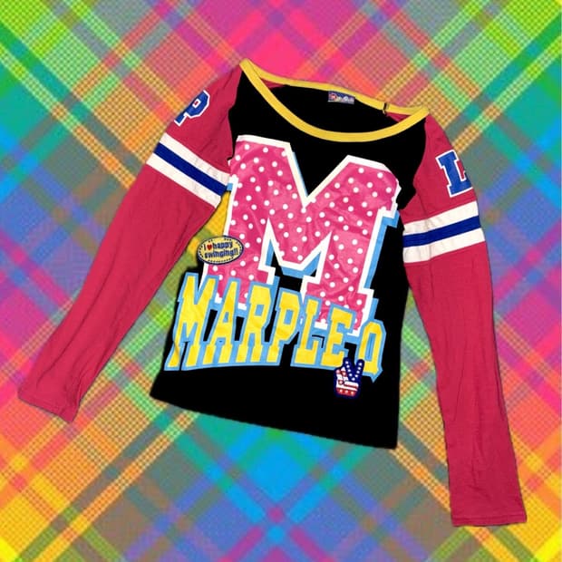 빈티지 y2k 팝갸루 00’s 레터링 패치 롱슬리브