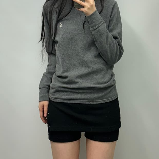 폴로 랄프로렌 신형 그레이 와플 니트