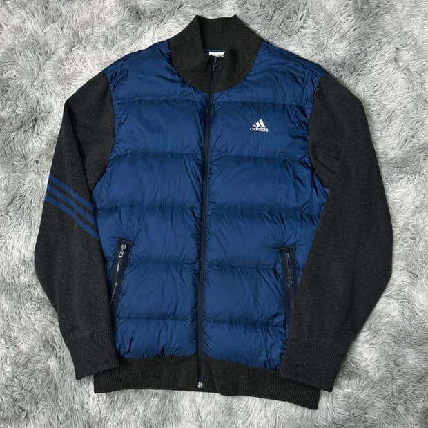 아디다스 골프 다운 니트 패딩 집업 L