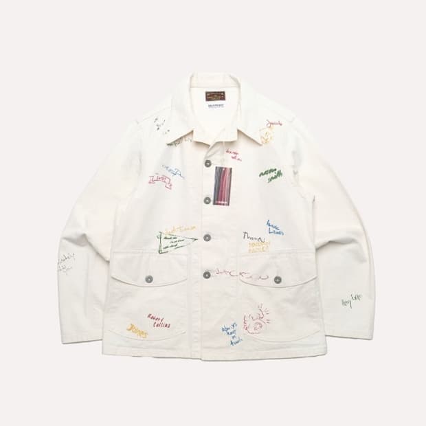 X BEAMS BOY hand paint twill jacket