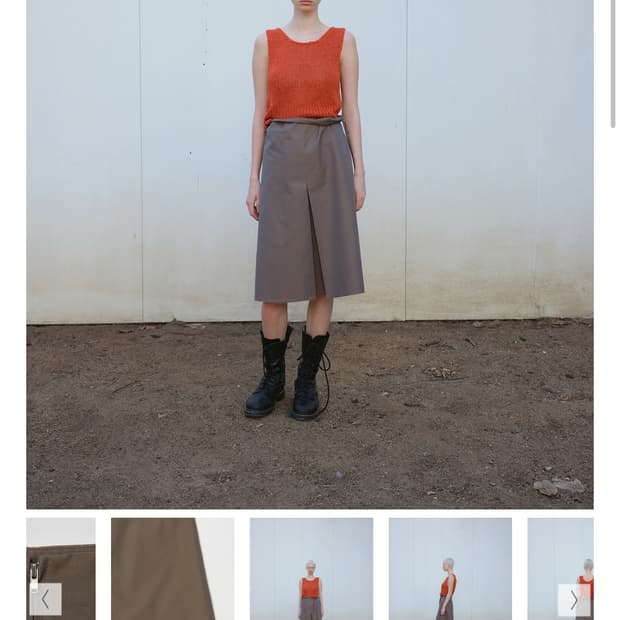 낫띵에브리띵 raw detail midi skirt 스커트