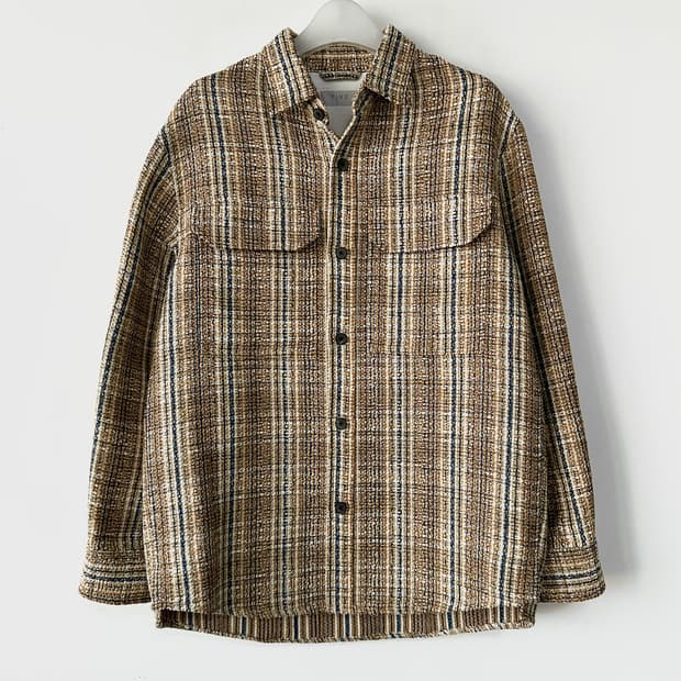 타임옴므 플랩포켓 트위드 셔츠 자켓