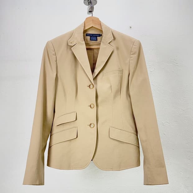 랄프로렌 베이지 먼스 싱글 3b 블레이저 자켓