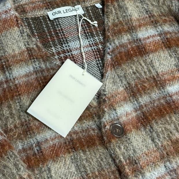 아워레가시 모헤어 체크 가디건 48