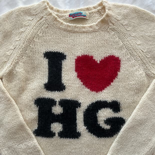 히스테릭 글래머 아카이브 아이 러브 히스테릭글래머 모헤어 니트