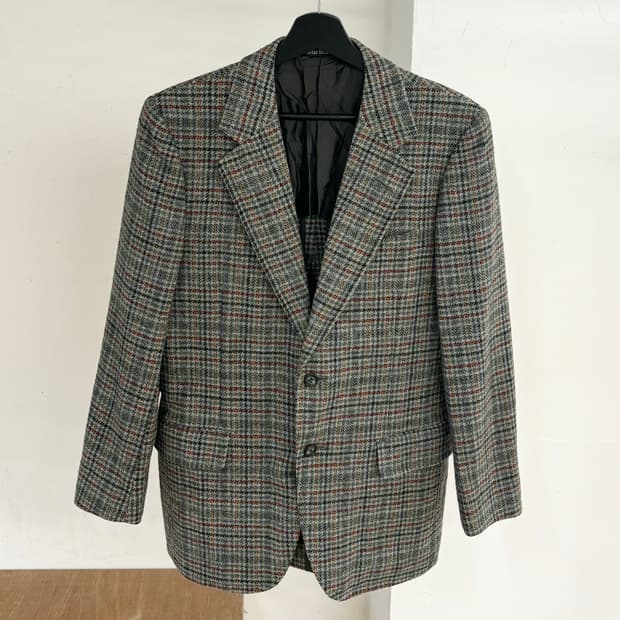 버버리스 건클럽 체크 울 블레이저 자켓