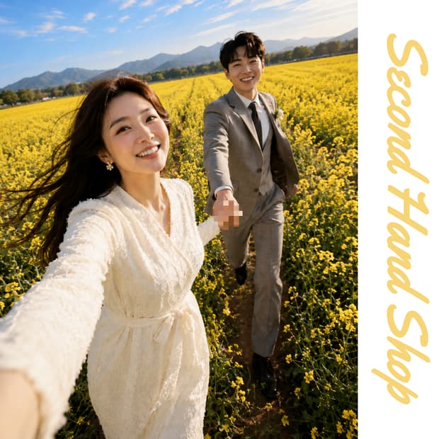 아이보리 셀프웨딩사진용 롱 원피스