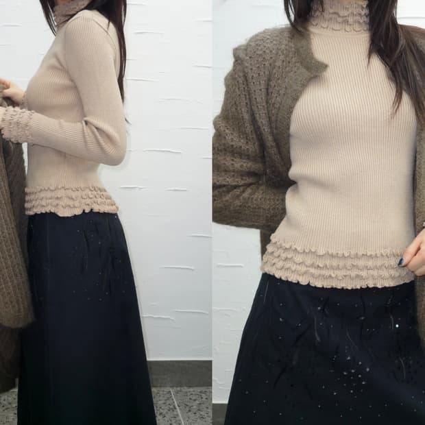 ruffle romance knit