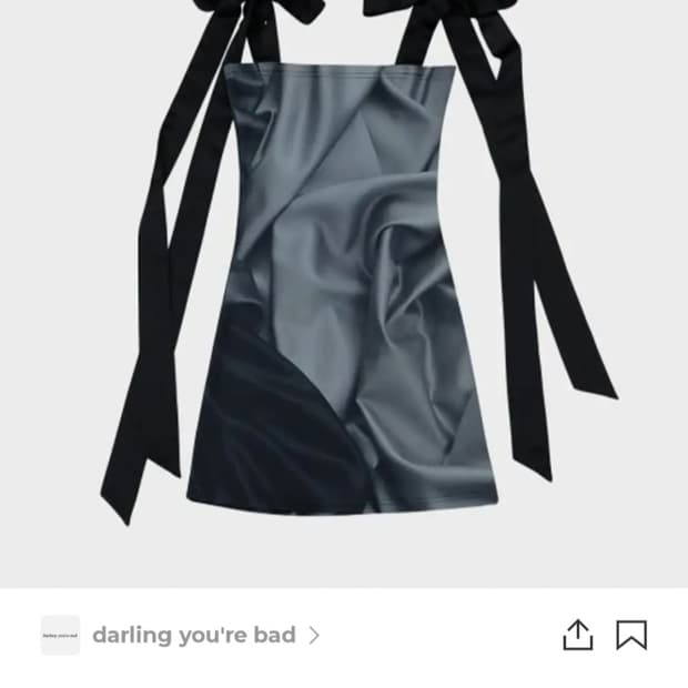 달링유어배드 새틴 리본 드레스