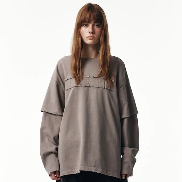 DEINET 다이닛 레이어드 데미지 티