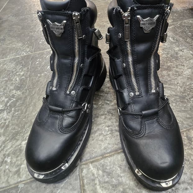 할리데이비슨 블랙 레더 부츠