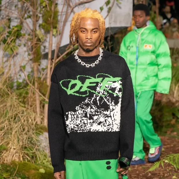 오프화이트 루인드 팩토리 니트 사이즈 L