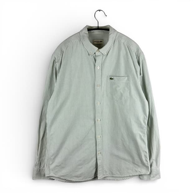 XL) 라코스테 스트라이프 옥스포드 셔츠