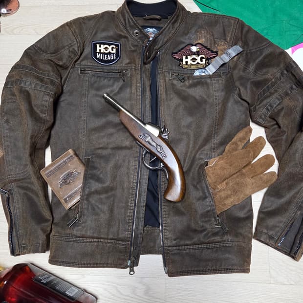 HARLEY DAVIDSON 데미지 라이더 자켓 바이커 점퍼 