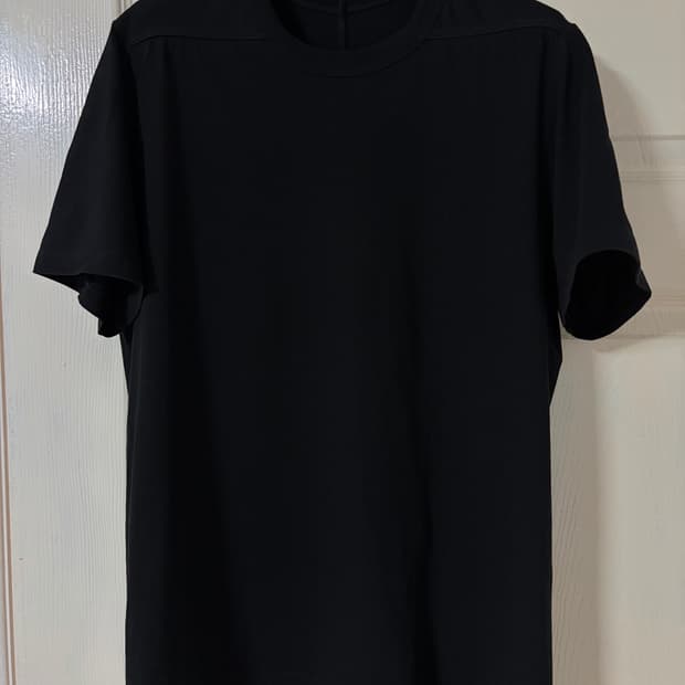 (L) 25ss 릭 오웬스 숏 레벨 티셔츠 블랙