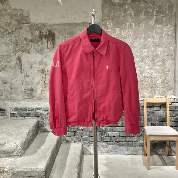폴로 랄프로렌 플라밍고 화이트포니 스펠링 투 웨이 스윙 탑 자켓