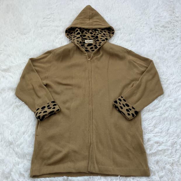 빈티지 머스터드 호피 후드집업 y2k 스트릿 갸루 펑키 일본빈티지651