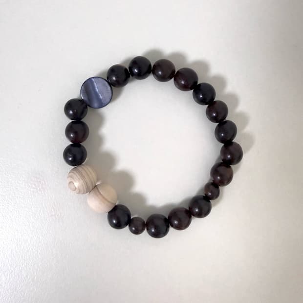 [Handmade] 우드 비즈 팔찌