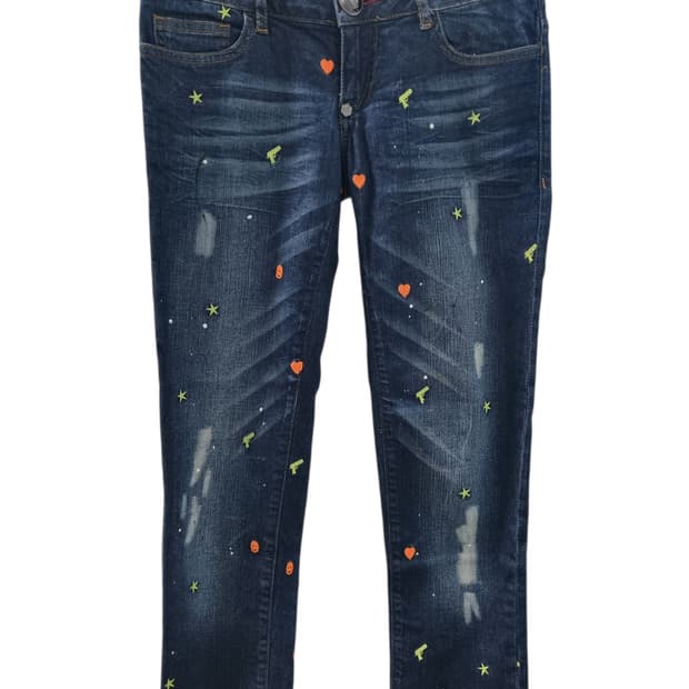 필립플레인 자수 청바지 26