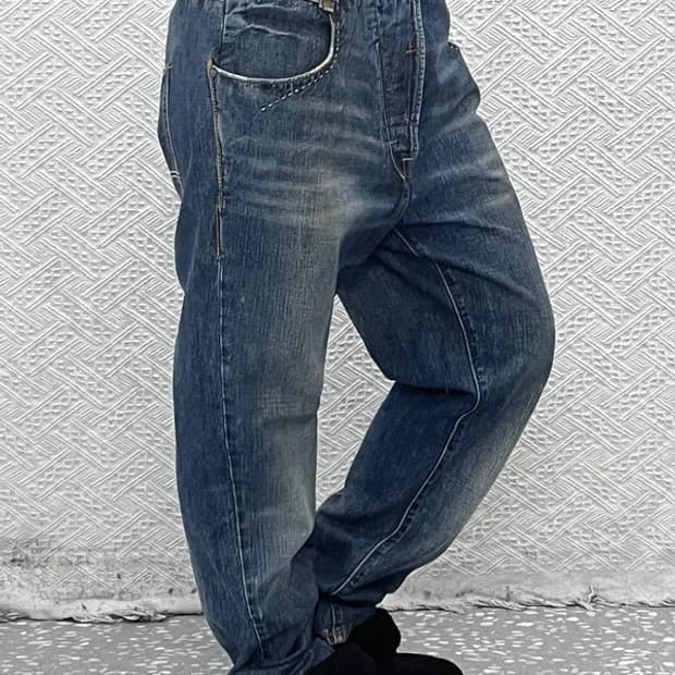 리바이스 쿠퍼 웨스턴 포켓 스티치 워싱 데님팬츠 34인치 C08991