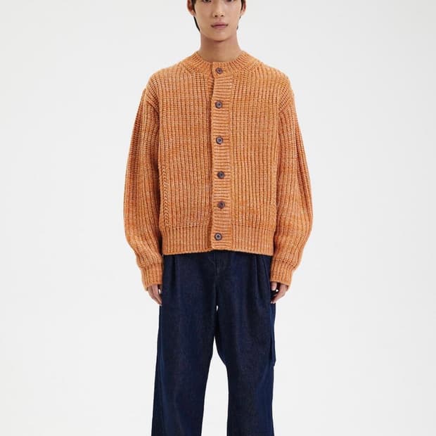 [AFTER PRAY] 테르 인타르시아 니트 카디건 텐저린-S size