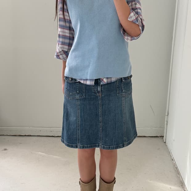 일본빈티지 메종에셀 니트베스트 