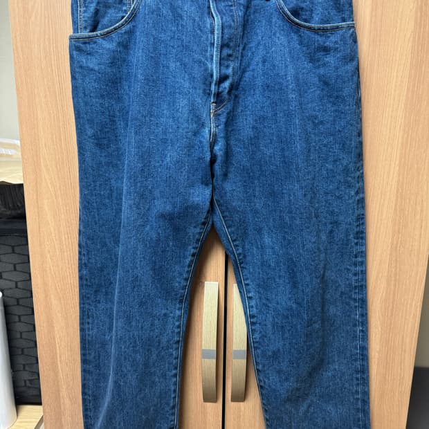 하츠키 와이드 테이퍼드 데님 유즈드블루(4사이즈)