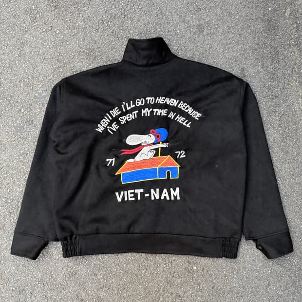 스누피 베트남 전쟁 스웨이드 자켓