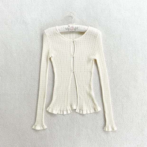 여리핏 ♥ 크림아이보리 보석 니트 가디건