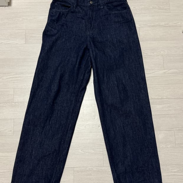 유니클로 와이드 스트레이트진 68블루 30