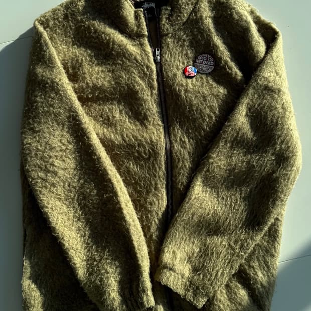 stussy 모헤어 집업 가디건
