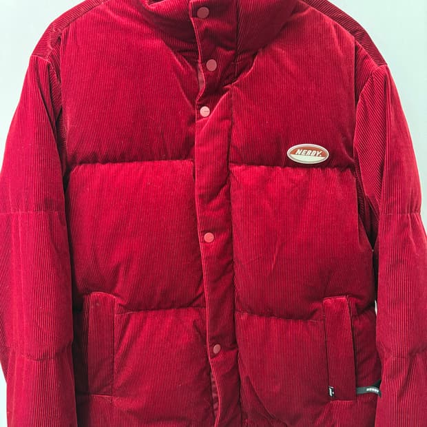 널디 코듀로이 패딩 버건디