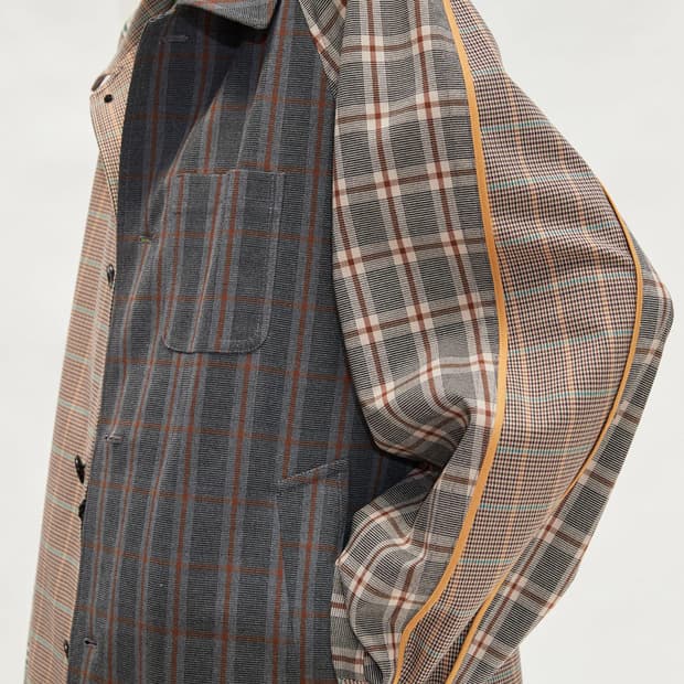 앤더슨벨 멀티 체크패턴 코트