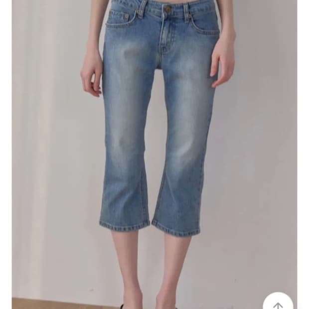 OOTJ 슬림 부츠컷 카프리 데님