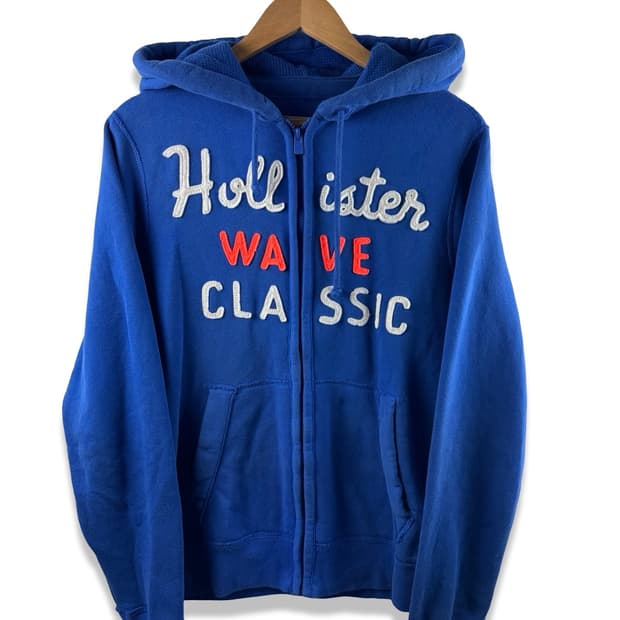 홀리스터 웨이브 클래식 블루 후드집업1989