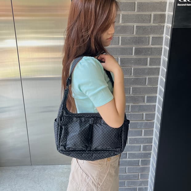 Porter 포터 화이트 도트 숄더백