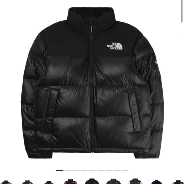  노스페이스 화이트라벨 눕시 블랙 패딩 L(100)