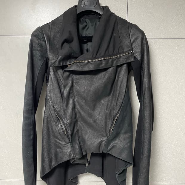 릭오웬스 나스카 램스킨 하이넥 자켓