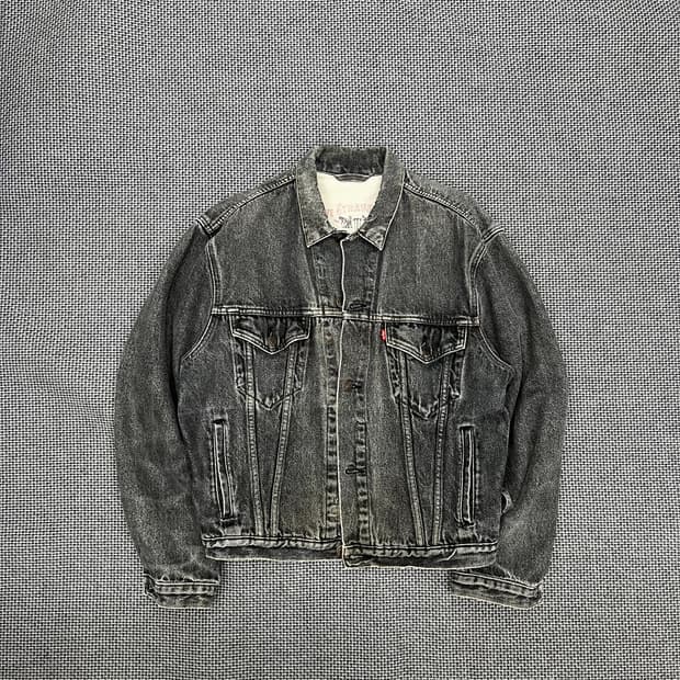 리바이스 워싱 그레이 데님 자켓