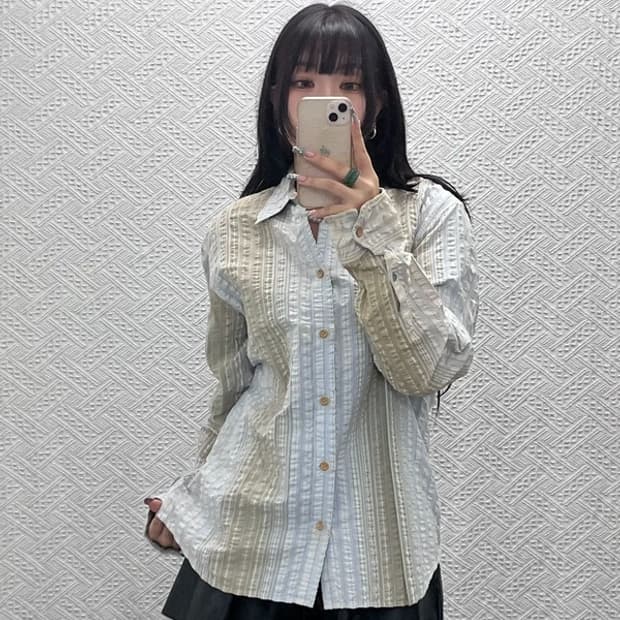 디젤 컨트리 레트로 빈티지 스트라이프 여름 셔츠 L C12650