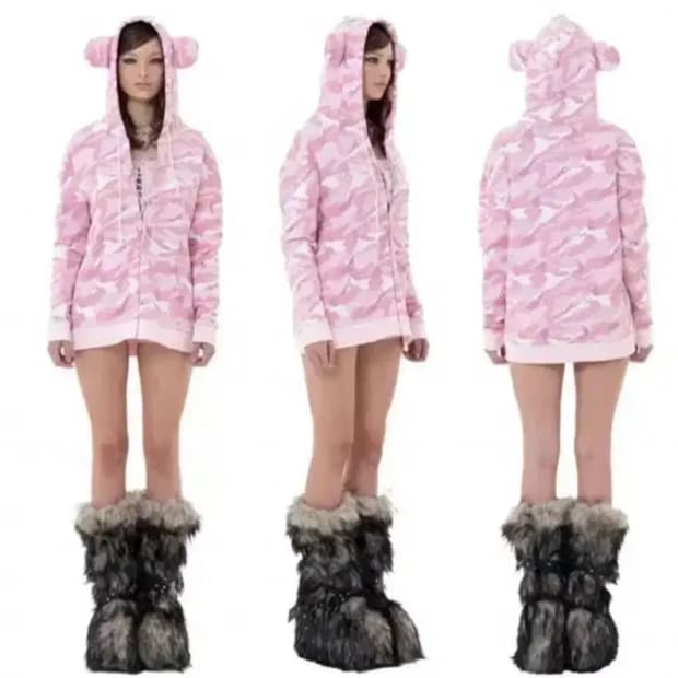 베메클 핑크 후드집업