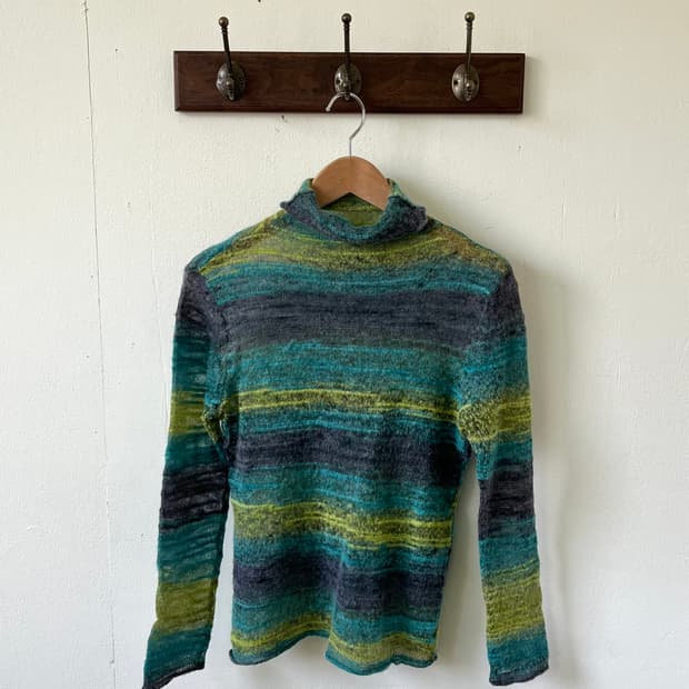 Japan vtg 오로라 알파카 터틀넥