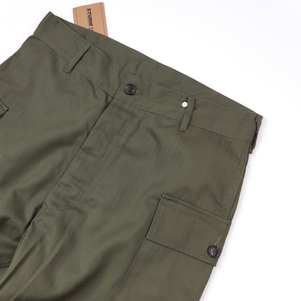 Miltec 밀리터리 헤링본 카고 팬츠 올리브