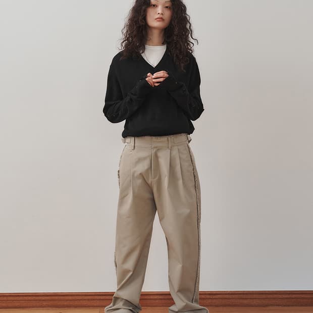 DESTROYED TROUSERS, BEIGE