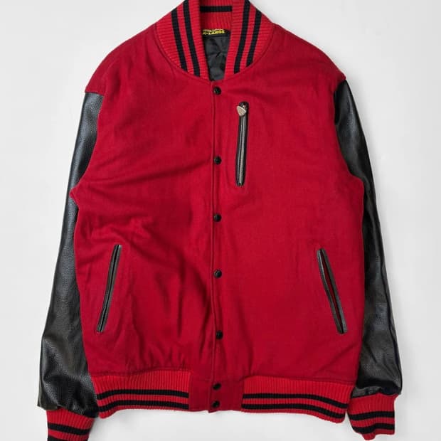 CHEDDA CLOTHING 00's 가죽 울 바시티 자켓 PN5545