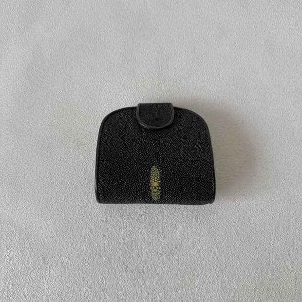 Delicato 가오리 레더 반지갑 프레임 워렛